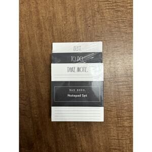Rae Dunn Notepad Set- 75 Sheets Each List, To Do, Take Note- Unopened